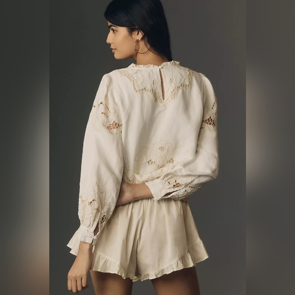 Anthropologie The Lainie Lace Cutwork Blouse - Picture 6 of 12